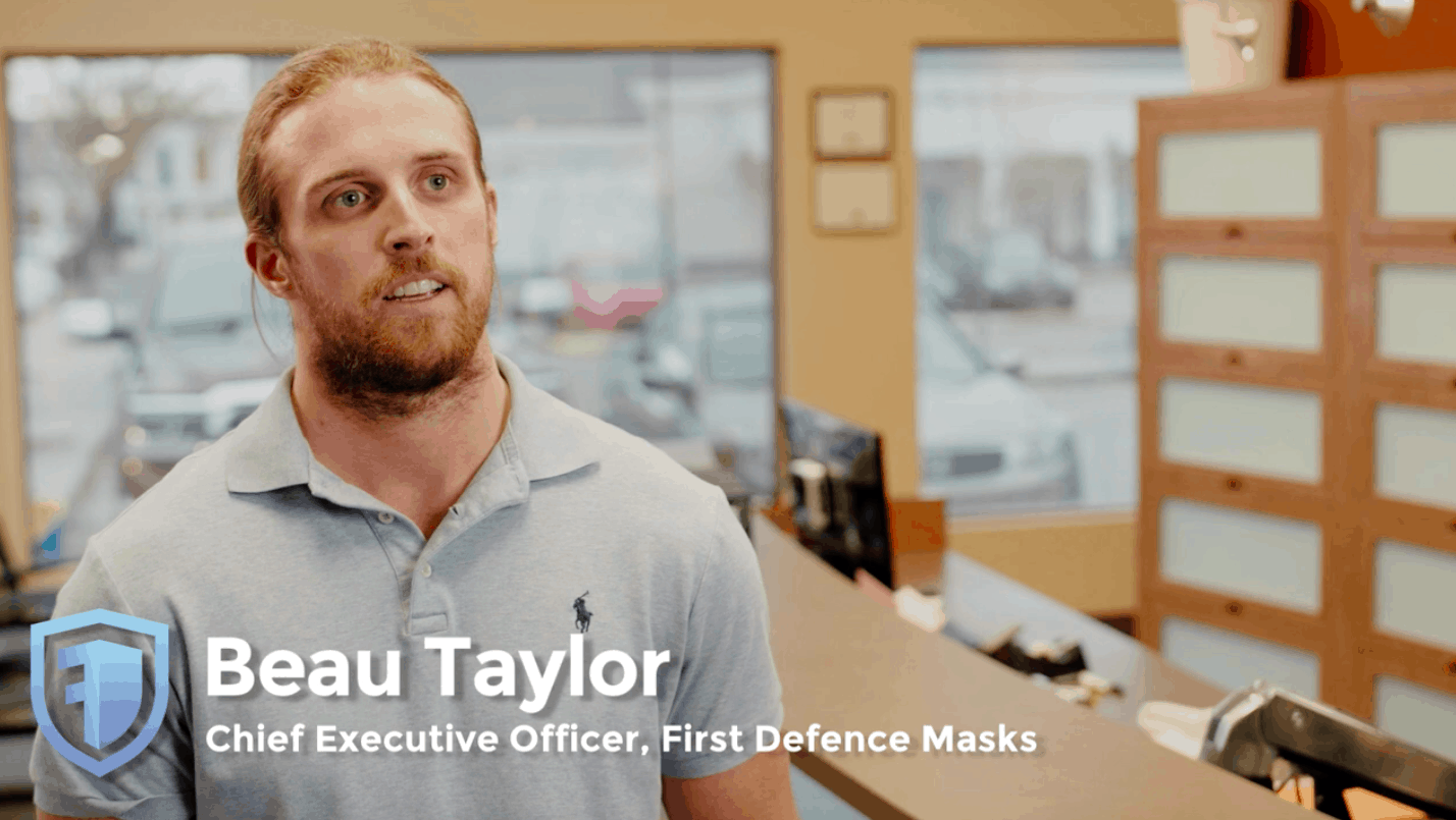 Beau Taylor CEO and Founder of First Defence Face Masks